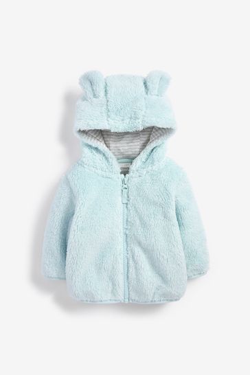 Pale Blue Cosy Fleece Bear Baby Jacket (0mths-2yrs)