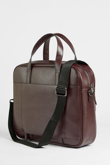 Buy Ted Baker Strath Saffiano Leather Document Bag from Next
