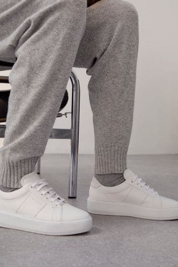 Jigsaw leather shop trainers