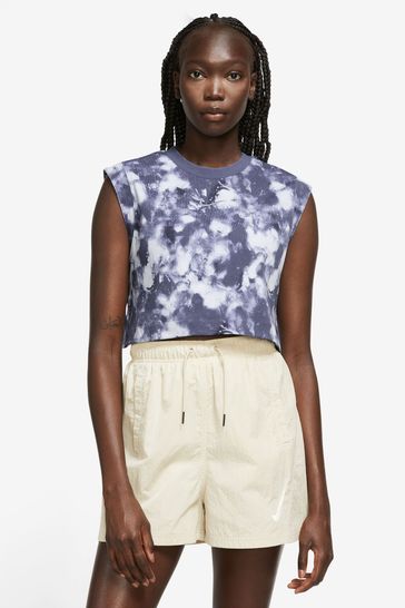 Nike tie dye new arrivals crop top and shorts