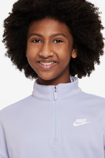 Nike lilac half zip on sale