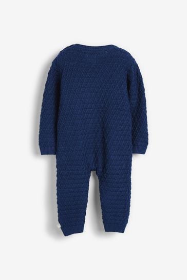 Baby boy cable knit outlet romper