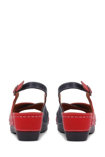 Pavers Ladies Wide Fit Wedge Sandals