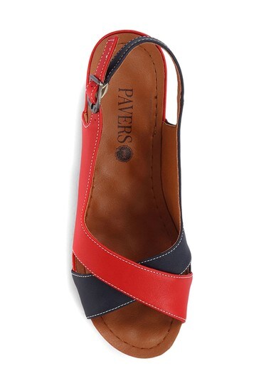 Pavers wide fit best sale wedge sandals