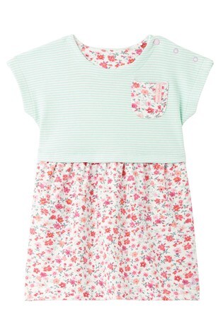 Joules Angelina White Organically Grown Cotton Dress