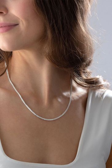 Buy Beaverbrooks Sterling Silver Sparkle Necklace from the Next UK online shop