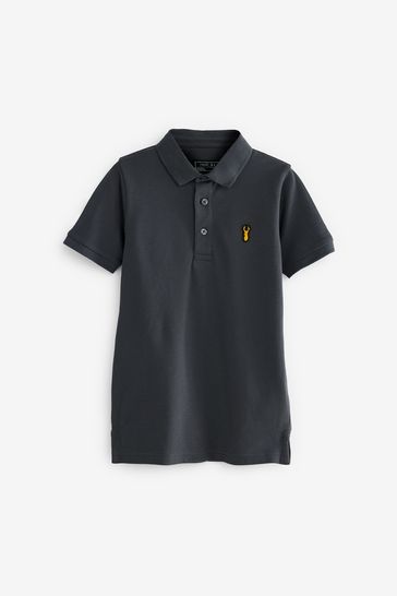 Charcoal Grey Short Sleeve Polo Shirt (3-16yrs)