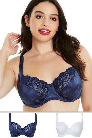 Buy Simply Be Laura Full Cup White Bras 2 Pack from Next Luxembourg