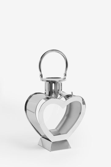 Buy Silver Heart Metal Mini Lantern Candle Holder from Next Australia