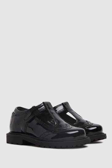 Ladies black clearance t bar shoes