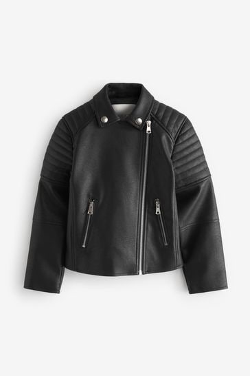 Kids black biker jacket shop