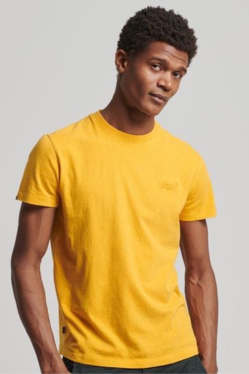 Superdry Tumeric Marl Organic Cotton Vintage Embroidered T-Shirt