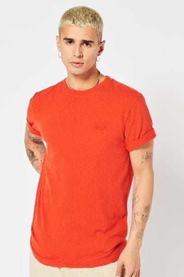 Superdry Orange Organic Cotton Vintage Embroidered T-Shirt