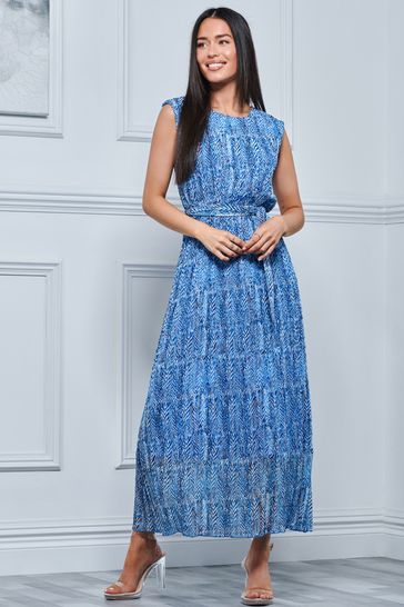 Blue sales chiffon maxi