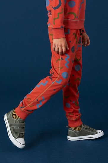 White Stuff Red Charlie Printed Joggers