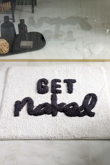 White Get Naked Shower Mat