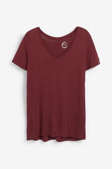Maroon v neck t shirt shop