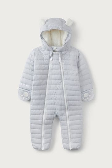 The White Company Baby Bear Recycled Quilted Pramsuit