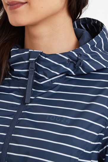 Blue and white deals striped jacket women's