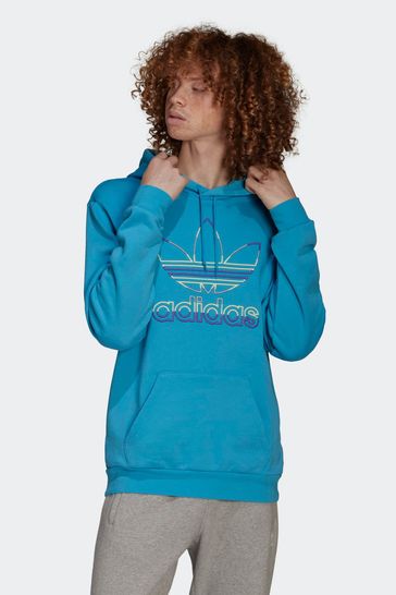 Blue trefoil hoodie new arrivals