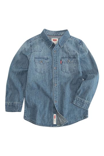 Denim Blue Barstow Western Long Sleeved 