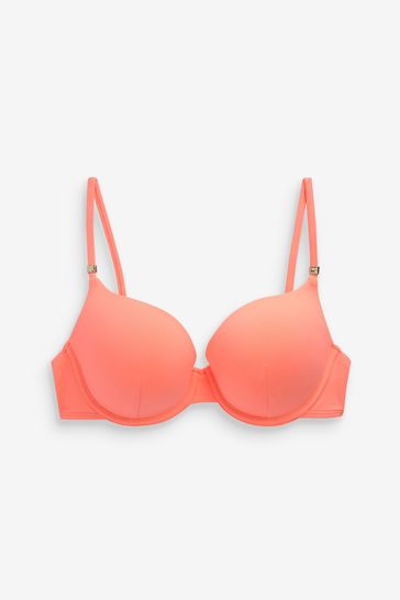 coral push up bikini