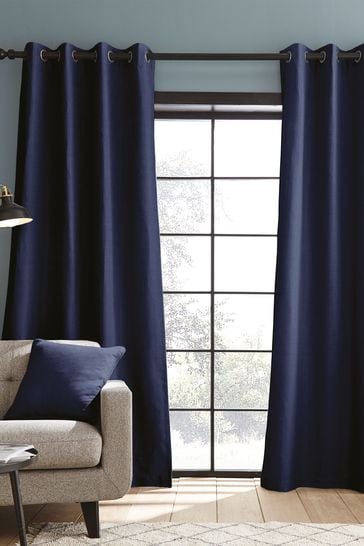 Catherine Lansfield Blue Curtains