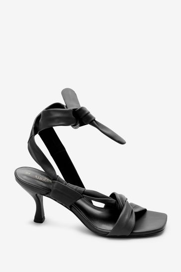 Buy Black Signature Leather Soft Tie Sandals from Next Austria