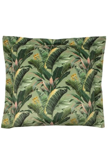 Evans Lichfield Multicolour Manyara Leaves Velvet Polyester Filled Cushion