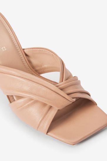 Camel leather mules hotsell