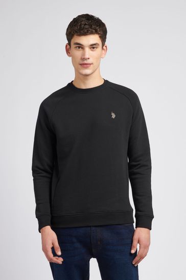 Black polo crew outlet neck sweatshirt
