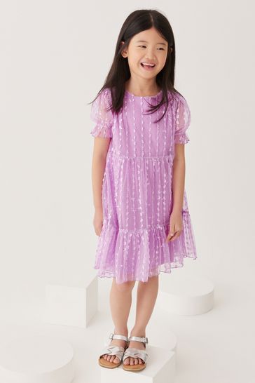 Buy Purple Next Tiered Tulle Dress 3 16yrs from Next Luxembourg