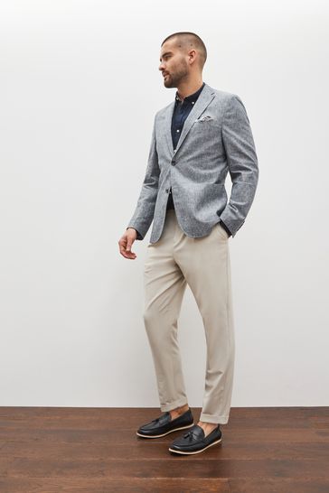 Khaki pants gray blazer online