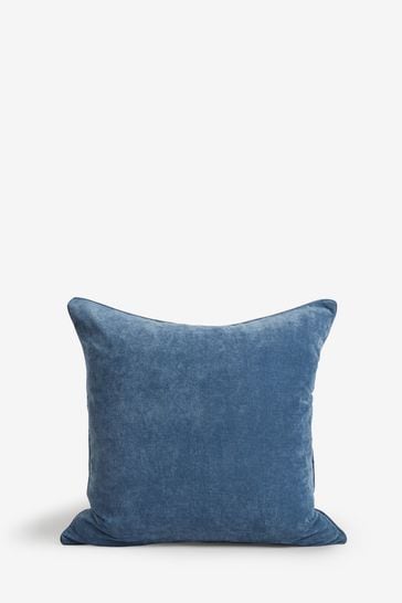 Blue velour cushions hotsell