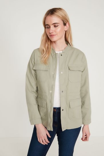 M&Co Green Frill Collar Shacket