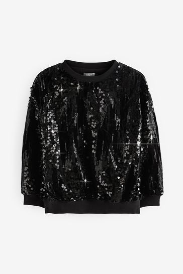 Black sequin deals sweater