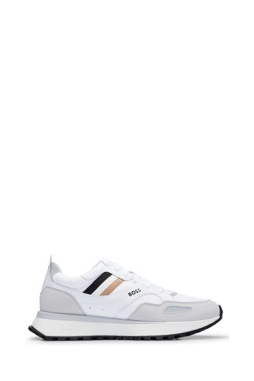 BOSS White Jonah Run Trainers