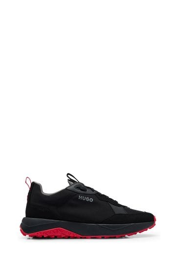 HUGO Kane Run Black Trainers