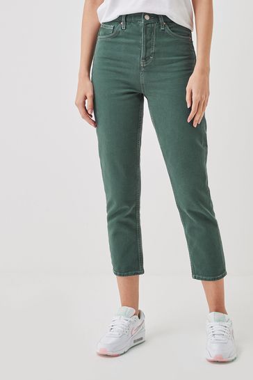 Forest Green Straight Jeans
