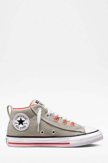 Converse Grey Chuck Taylor All Star Street Lace Loop Junior Trainers
