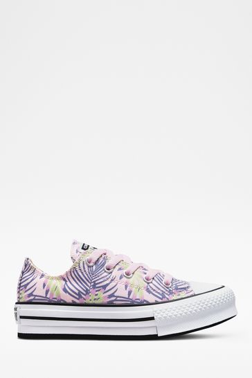Converse Pink All Star Plant Love High Top Ox Junior Trainers