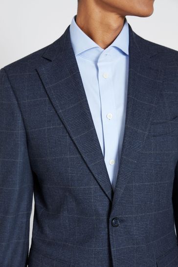 Blue suit jacket with store khakis