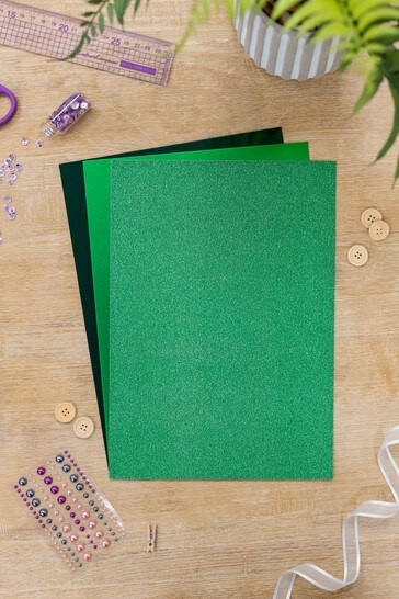 Crafters Companion Green 30 Pack Green Luxury Cardstock