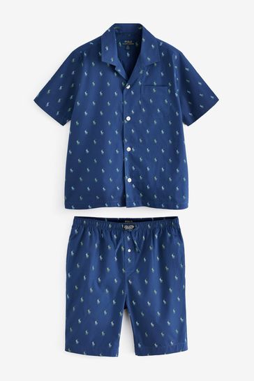 Polo Ralph Lauren Navy Blue T-Shirt & Short Pyjamas Set