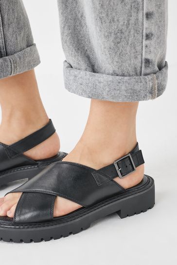 Buy Forever Comfort® Leather Cross Strap Sandals from Next Luxembourg