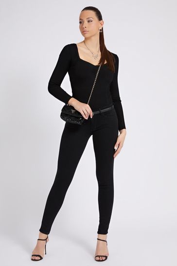 Buy Guess Black Curve X Skinny Fit Denim Jeans from Next Luxembourg