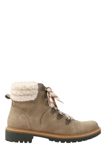 M&Co Natural Hiker Lace-Up Ankle Boots