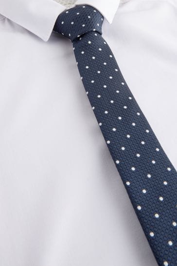 Corbata azul marino/blanco (1-16años)