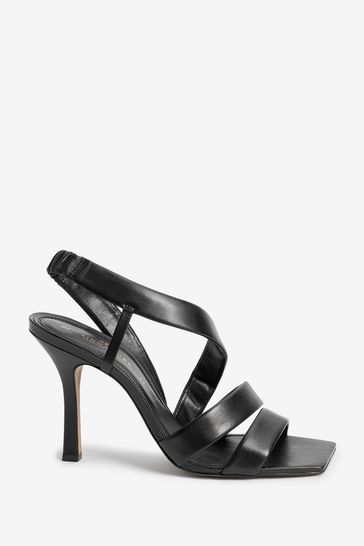 Buy Black Signature Asymmetric Strap Sandals from Next Slovenia