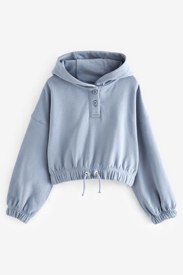 Buy Blue Cropped Hoodie 3 16yrs from Next Luxembourg